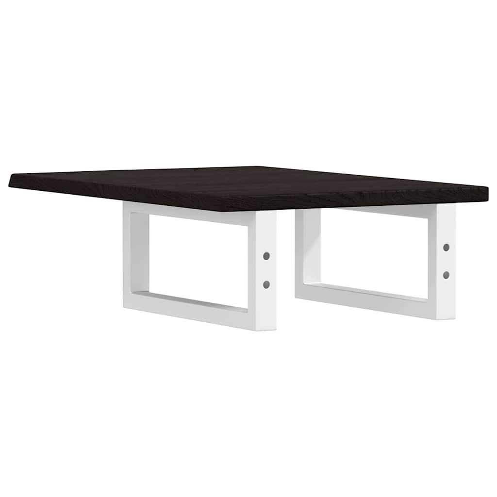 Ράφι Νιπτήρα Τοίχου από Ατσάλι / Μασίφ Ξύλο Δρυός