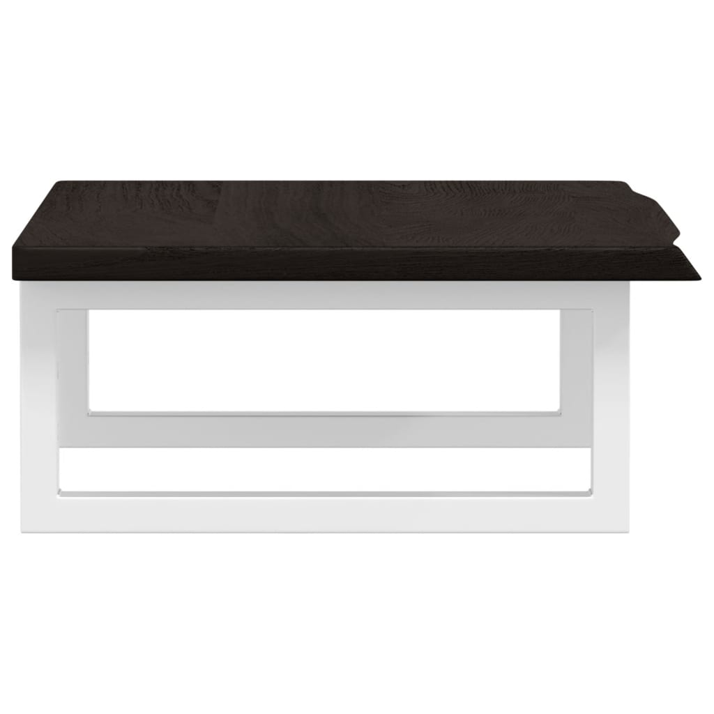 Ράφι Νιπτήρα Τοίχου από Ατσάλι / Μασίφ Ξύλο Δρυός