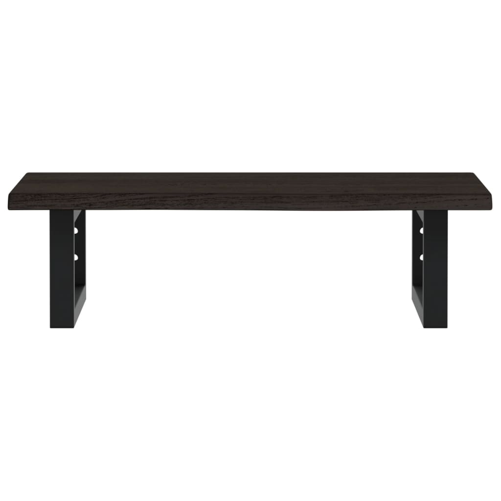 Ράφι Νιπτήρα Τοίχου από Ατσάλι / Μασίφ Ξύλο Δρυός