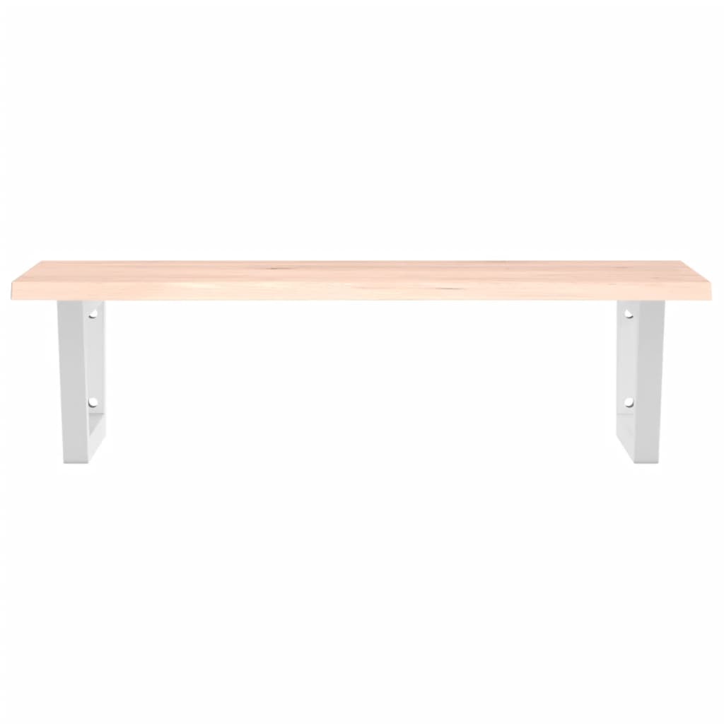 Ράφι Νιπτήρα Τοίχου από Ατσάλι / Μασίφ Ξύλο Δρυός