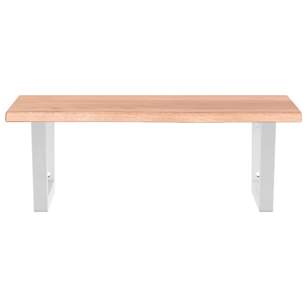 Ράφι Νιπτήρα Τοίχου από Ατσάλι / Μασίφ Ξύλο Δρυός