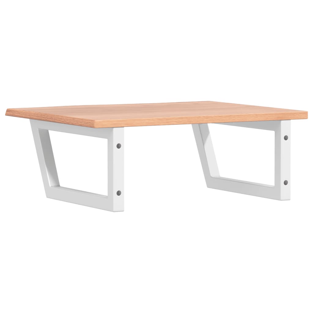 Ράφι Νιπτήρα Τοίχου από Ατσάλι / Μασίφ Ξύλο Δρυός