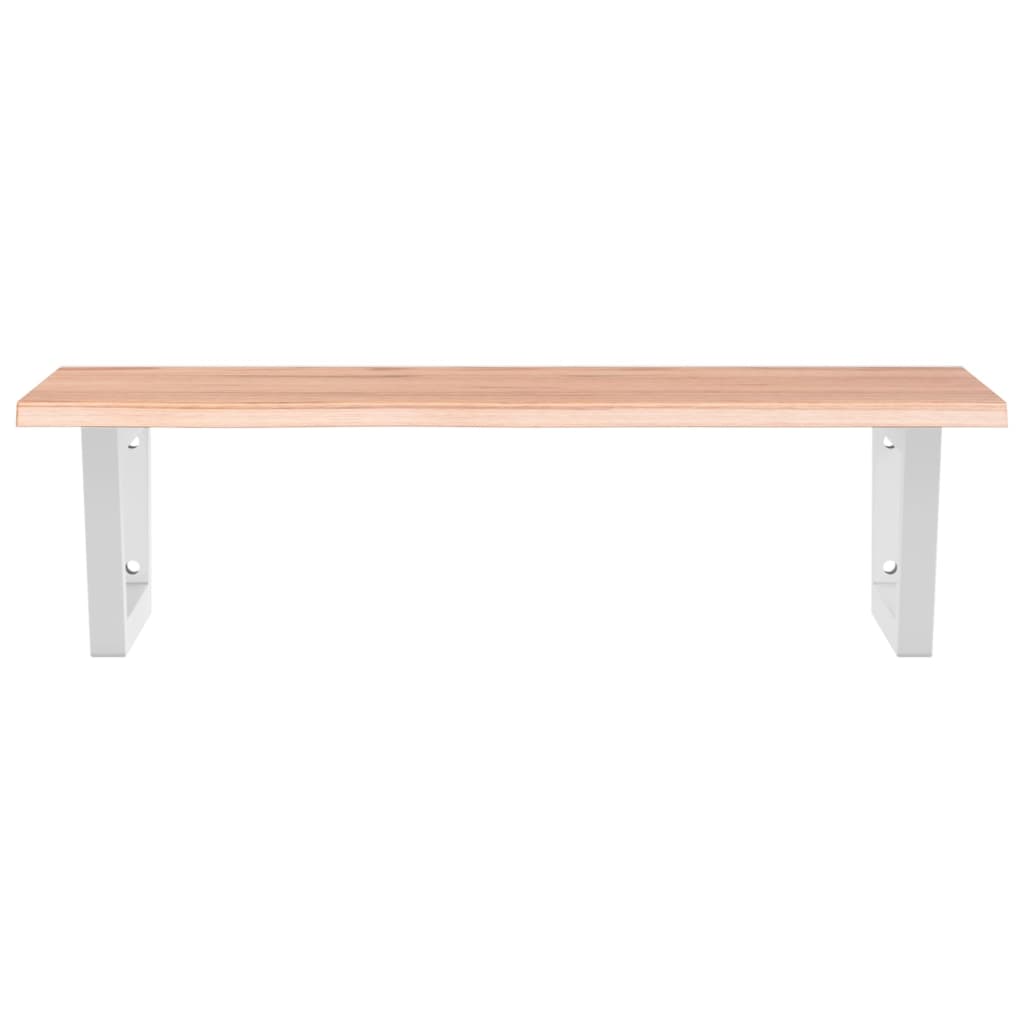 Ράφι Νιπτήρα Τοίχου από Ατσάλι / Μασίφ Ξύλο Δρυός