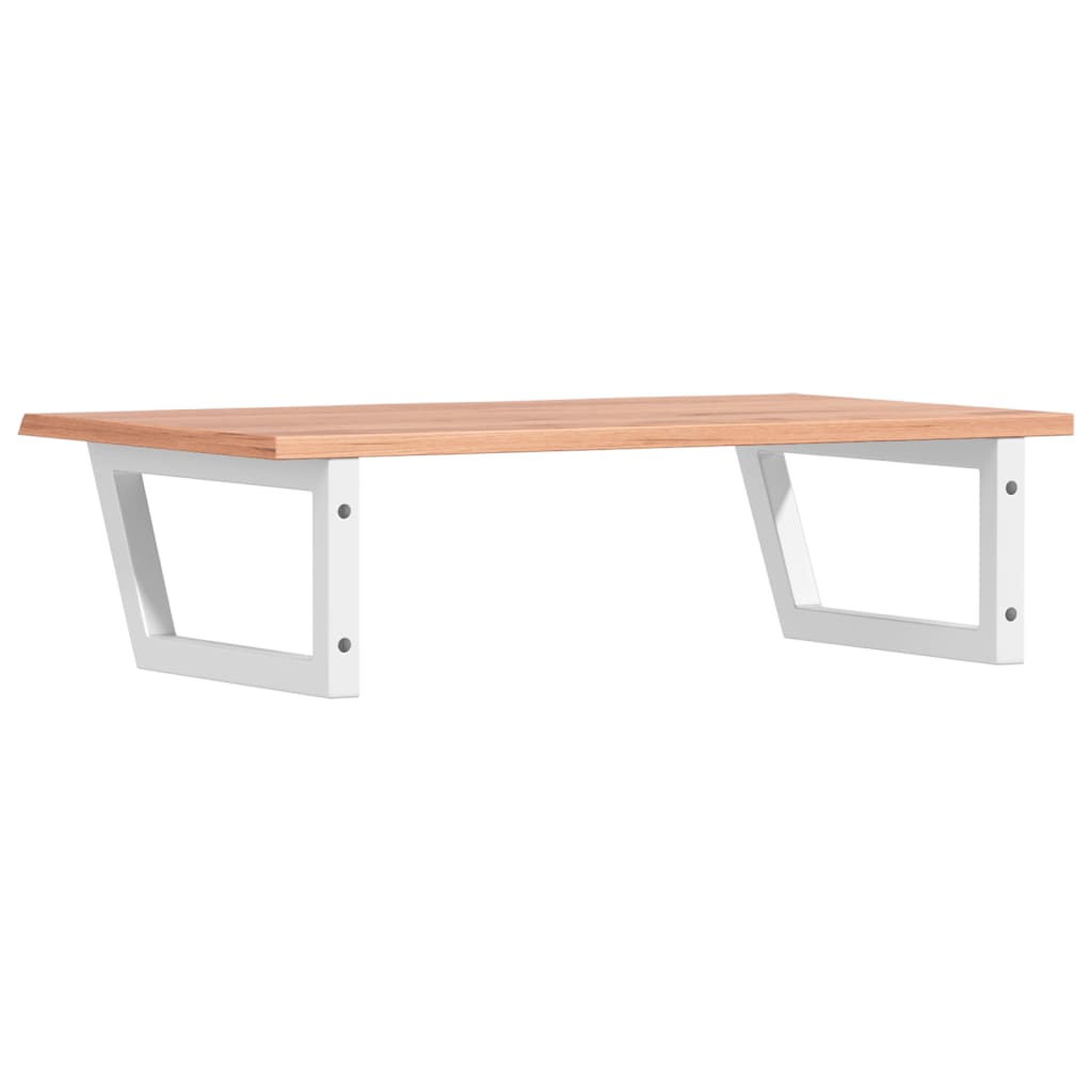 Ράφι Νιπτήρα Τοίχου από Ατσάλι / Μασίφ Ξύλο Δρυός