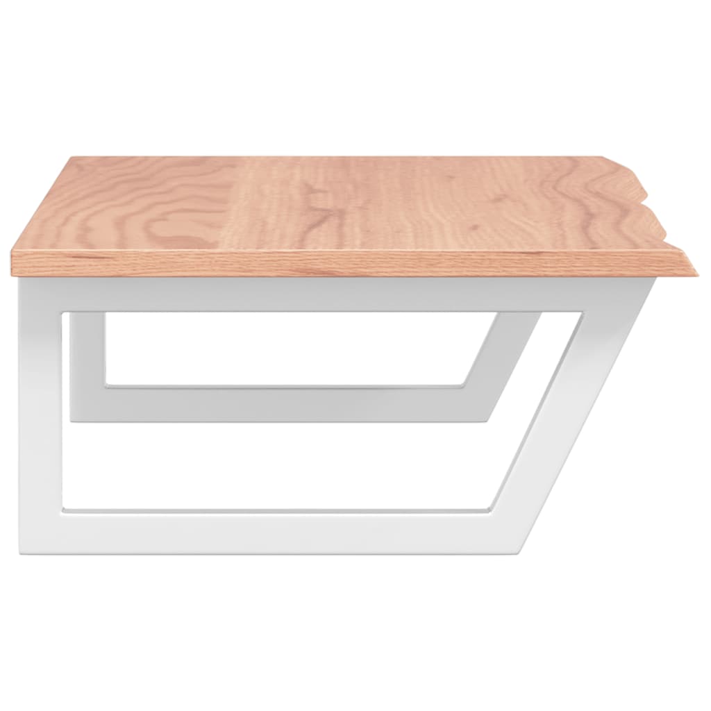 Ράφι Νιπτήρα Τοίχου από Ατσάλι / Μασίφ Ξύλο Δρυός