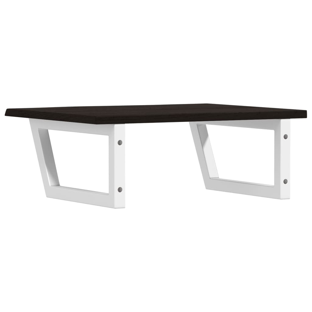 Ράφι Νιπτήρα Τοίχου από Ατσάλι / Μασίφ Ξύλο Δρυός