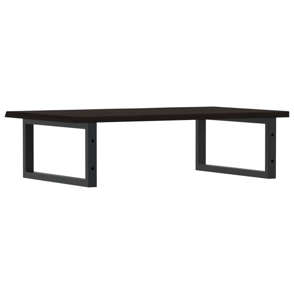 Ράφι Νιπτήρα Τοίχου από Ατσάλι / Μασίφ Ξύλο Δρυός