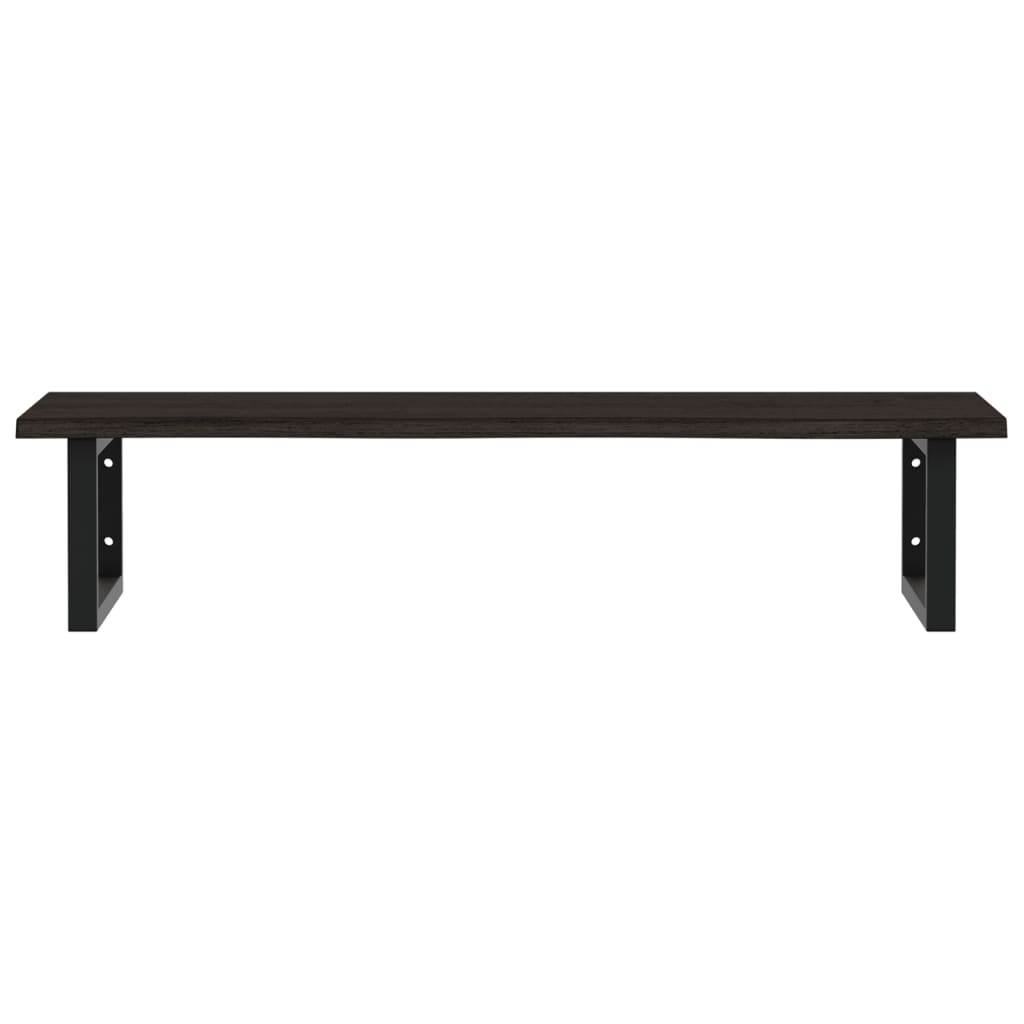 Ράφι Νιπτήρα Τοίχου από Ατσάλι / Μασίφ Ξύλο Δρυός