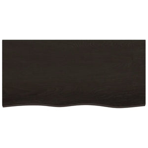 Ράφι Νιπτήρα Τοίχου από Ατσάλι / Μασίφ Ξύλο Δρυός