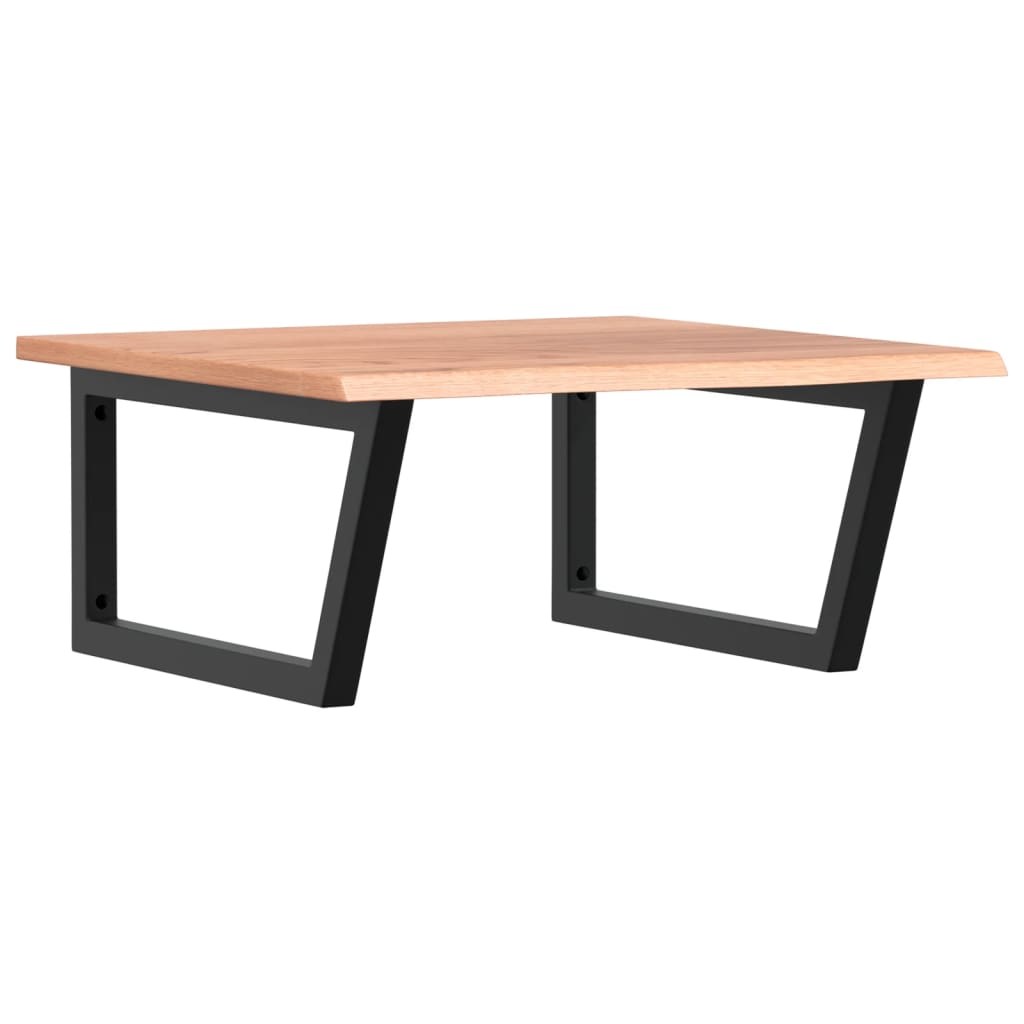 Ράφι Νιπτήρα Τοίχου από Ατσάλι / Μασίφ Ξύλο Δρυός