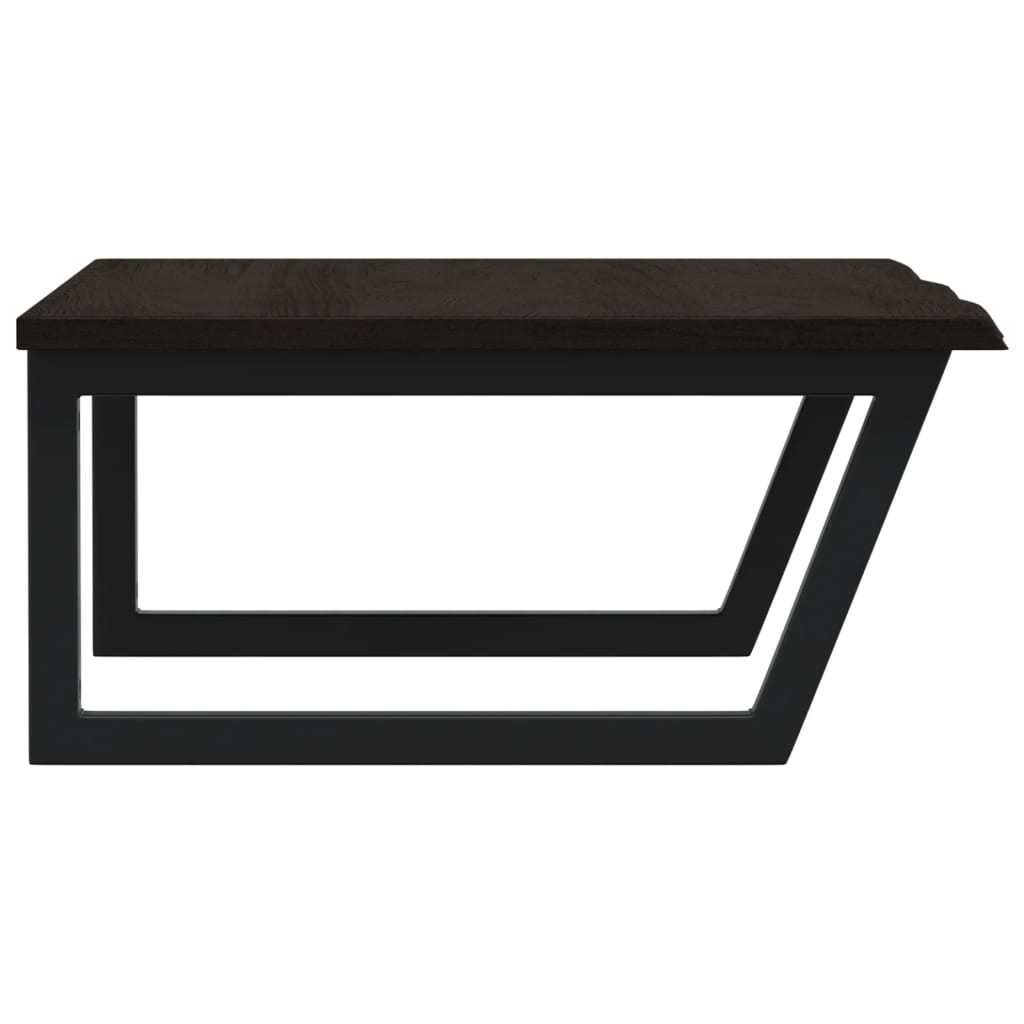 Ράφι Νιπτήρα Τοίχου από Ατσάλι / Μασίφ Ξύλο Δρυός