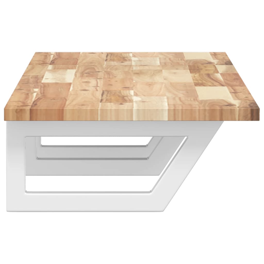 Ράφι Νιπτήρα Τοίχου από Ατσάλι / Μασίφ Ξύλο Ακακίας