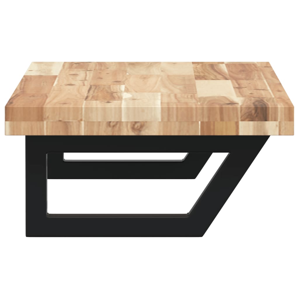 Ράφι Νιπτήρα Τοίχου από Ατσάλι / Μασίφ Ξύλο Ακακίας