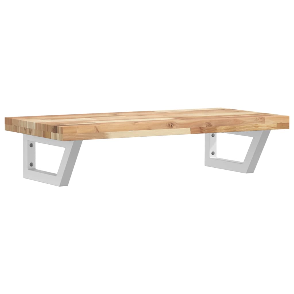 Ράφι Νιπτήρα Τοίχου από Ατσάλι / Μασίφ Ξύλο Ακακίας