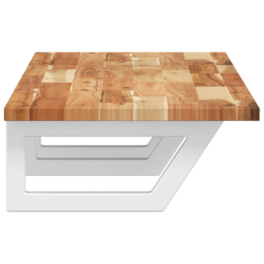 Ράφι Νιπτήρα Τοίχου από Ατσάλι / Μασίφ Ξύλο Ακακίας - Pakobazaar