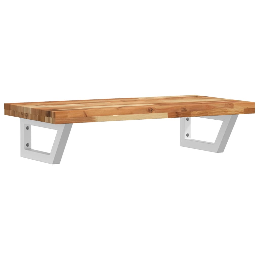 Ράφι Νιπτήρα Τοίχου από Ατσάλι / Μασίφ Ξύλο Ακακίας