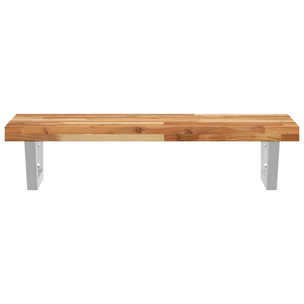 Ράφι Νιπτήρα Τοίχου από Ατσάλι / Μασίφ Ξύλο Ακακίας