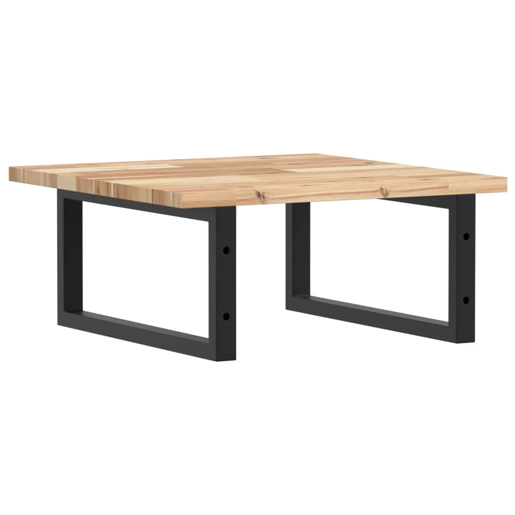 Ράφι Νιπτήρα Τοίχου από Ατσάλι / Μασίφ Ξύλο Ακακίας