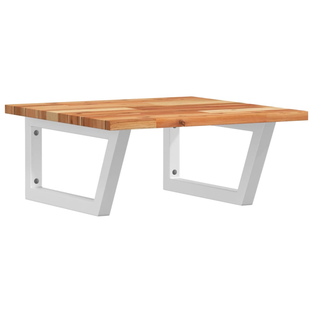 Ράφι Νιπτήρα Τοίχου από Ατσάλι / Μασίφ Ξύλο Ακακίας