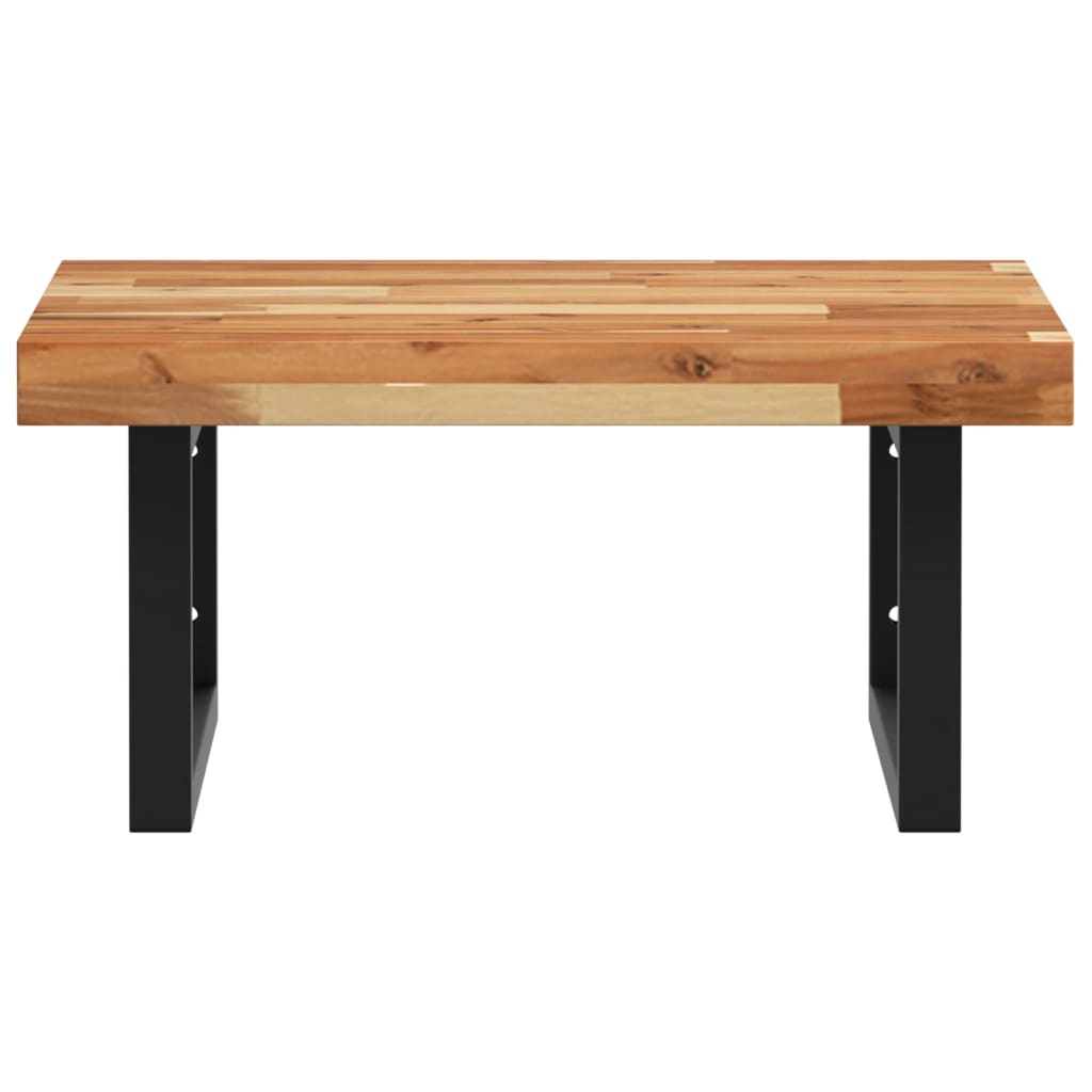 Ράφι Νιπτήρα Τοίχου από Ατσάλι / Μασίφ Ξύλο Ακακίας