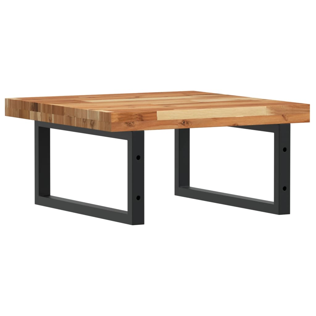 Ράφι Νιπτήρα Τοίχου από Ατσάλι / Μασίφ Ξύλο Ακακίας