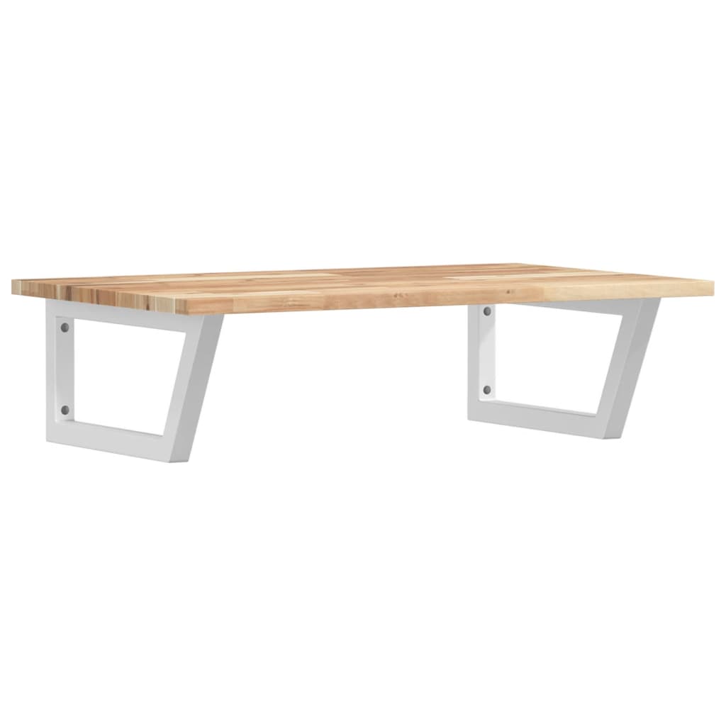 Ράφι Νιπτήρα Τοίχου από Ατσάλι / Μασίφ Ξύλο Ακακίας