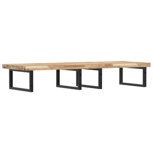 Ράφι Νιπτήρα Τοίχου από Ατσάλι / Μασίφ Ξύλο Ακακίας
