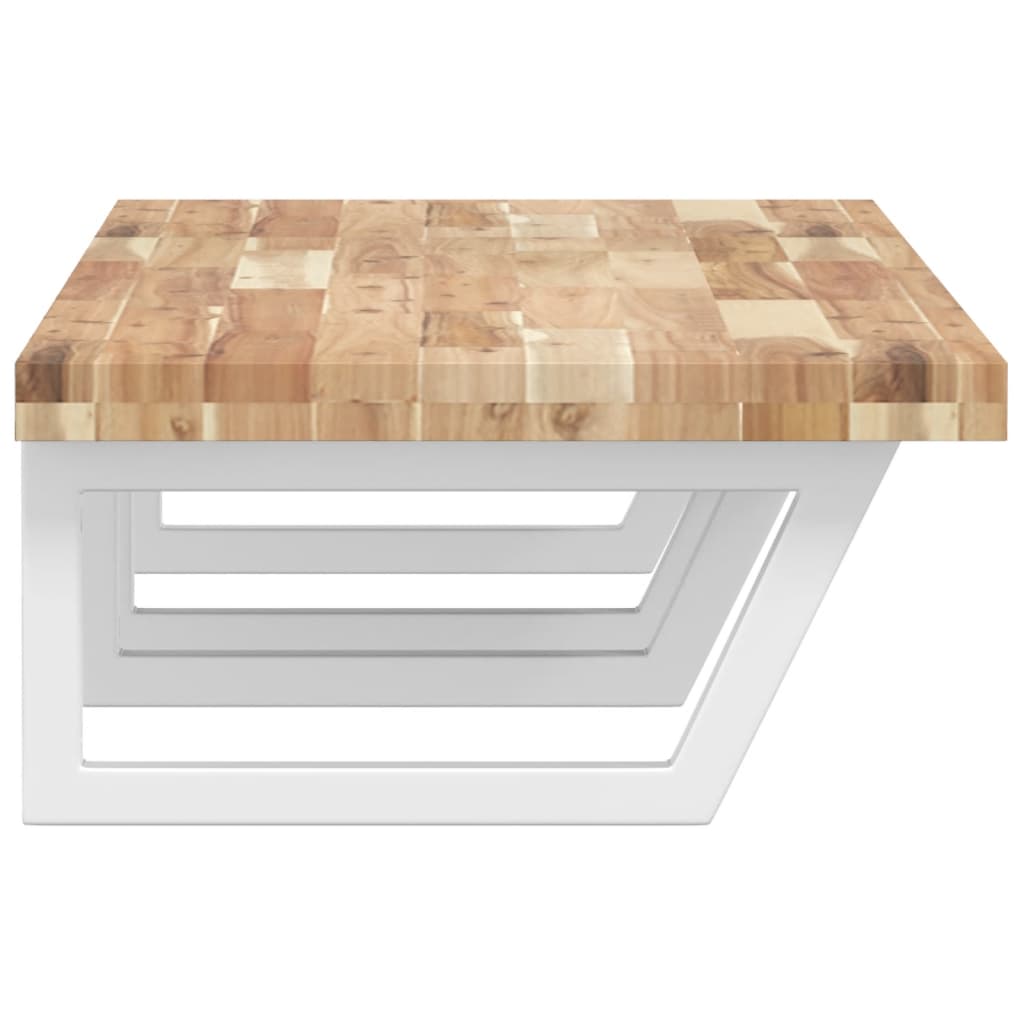 Ράφι Νιπτήρα Τοίχου από Ατσάλι / Μασίφ Ξύλο Ακακίας - Pakobazaar