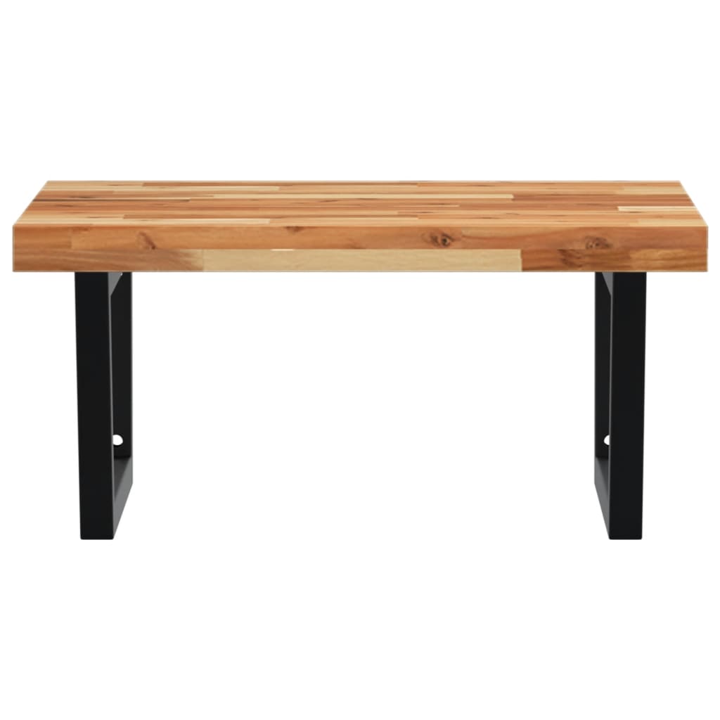 Ράφι Νιπτήρα Τοίχου από Ατσάλι / Μασίφ Ξύλο Ακακίας