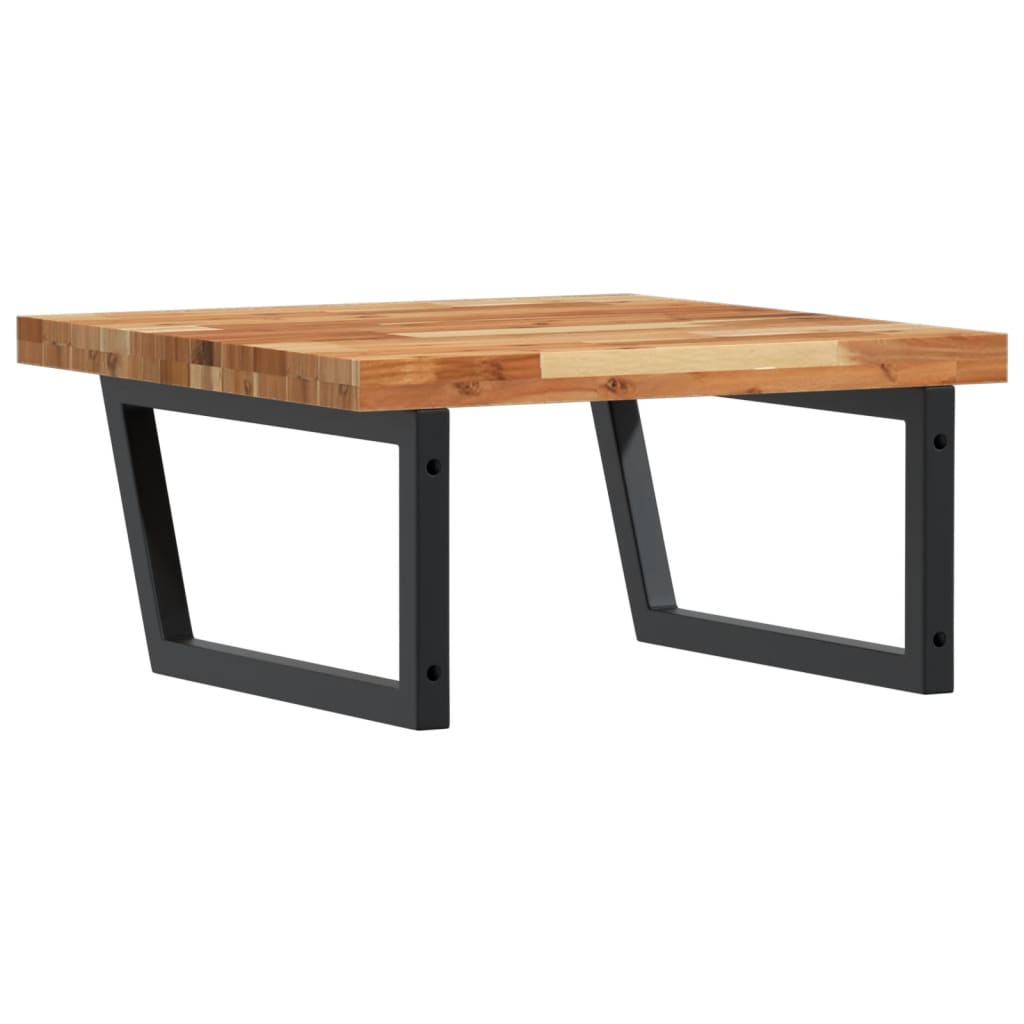 Ράφι Νιπτήρα Τοίχου από Ατσάλι / Μασίφ Ξύλο Ακακίας