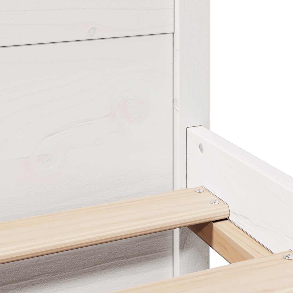 Σκελετός Κρεβ. Χωρίς Στρώμα Λευκό 90x190 εκ Μασίφ Πεύκο