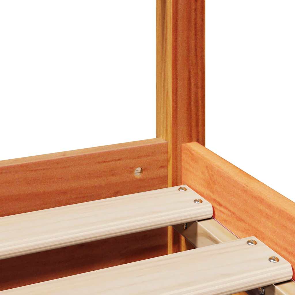 Σκελετός Κρεβ. Χωρίς Στρώμα Καφέ Κεριού 75x190 εκ Μασίφ Πεύκο