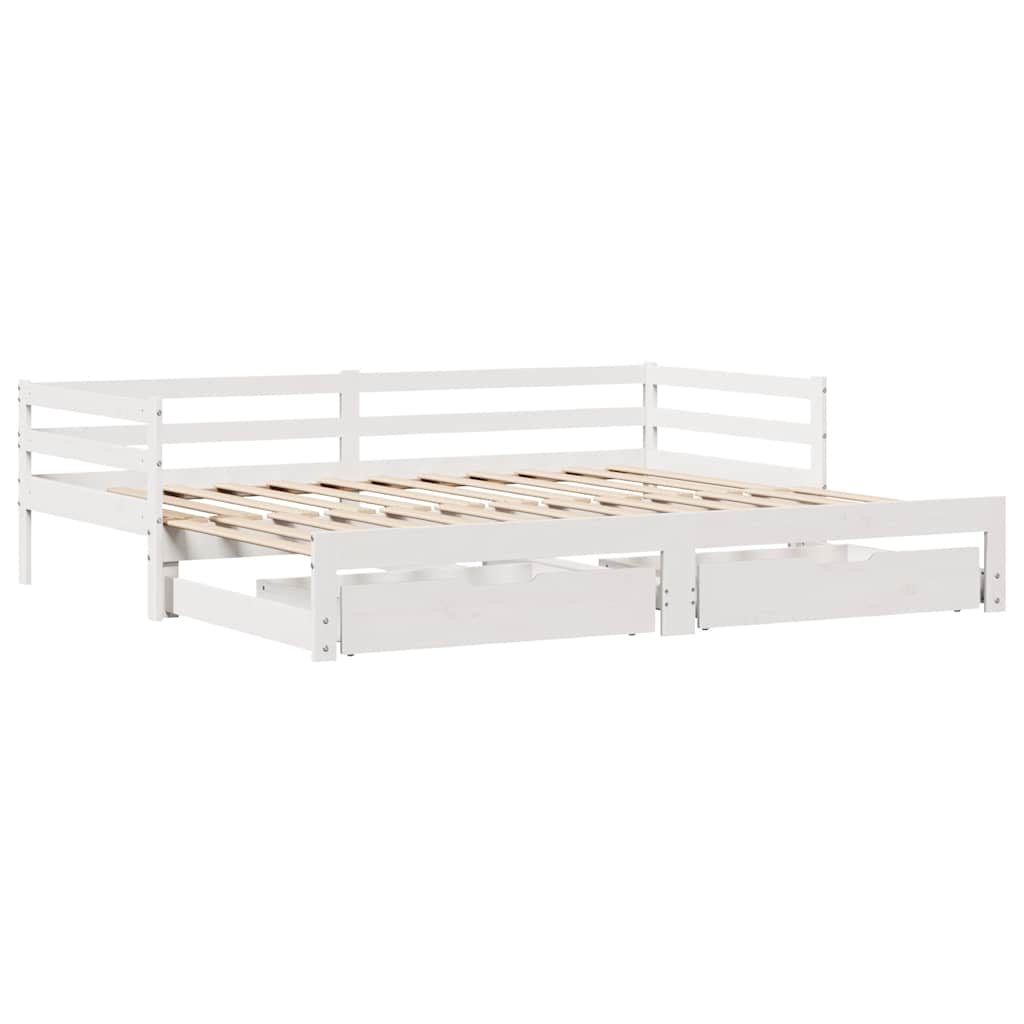 Καναπές Κρεβάτι Συρόμενος Χωρίς Στρώμα 90x190 εκ. & Συρτάρια