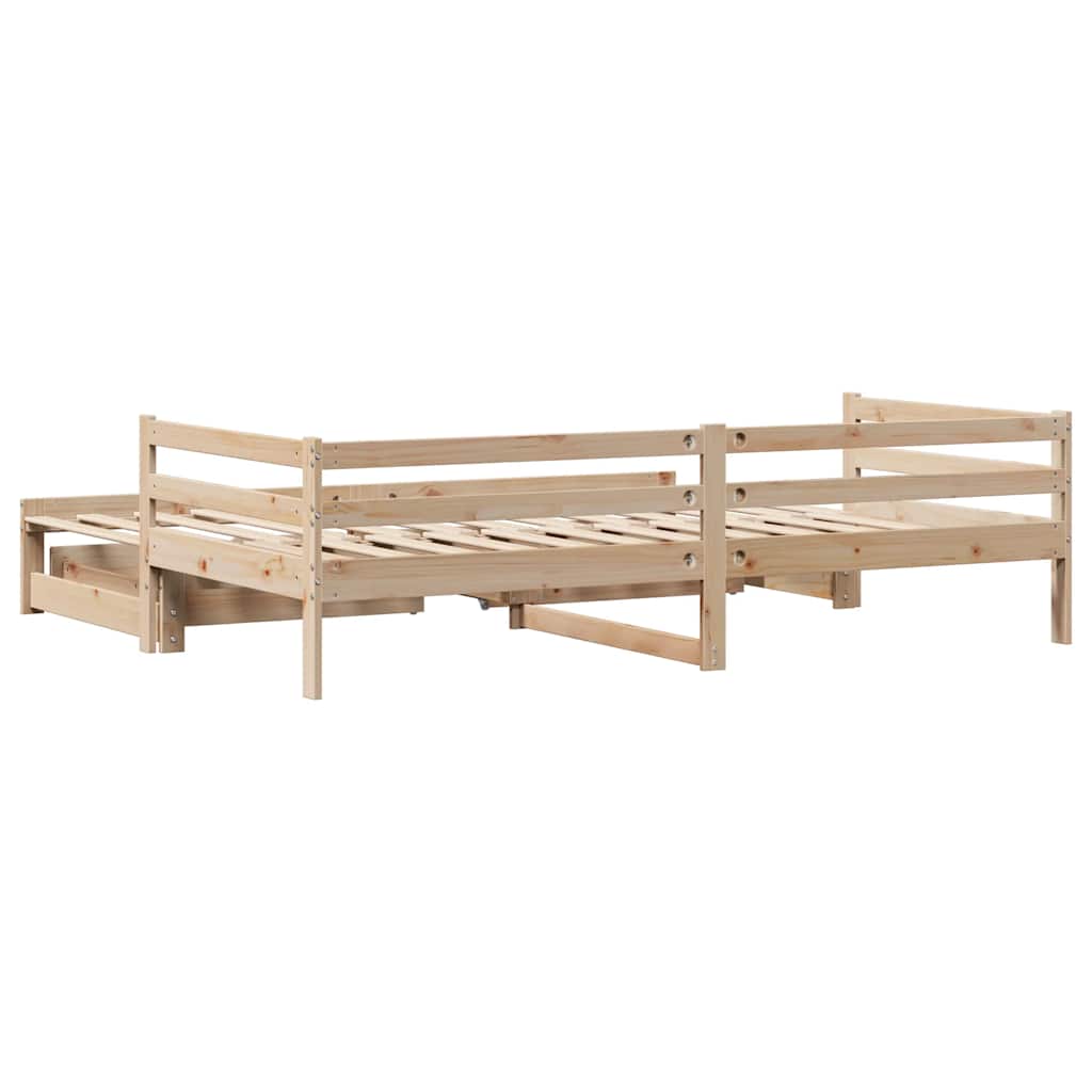 Καναπές Κρεβάτι Συρόμενος Χωρίς Στρώμα 90x190 εκ. & Συρτάρια