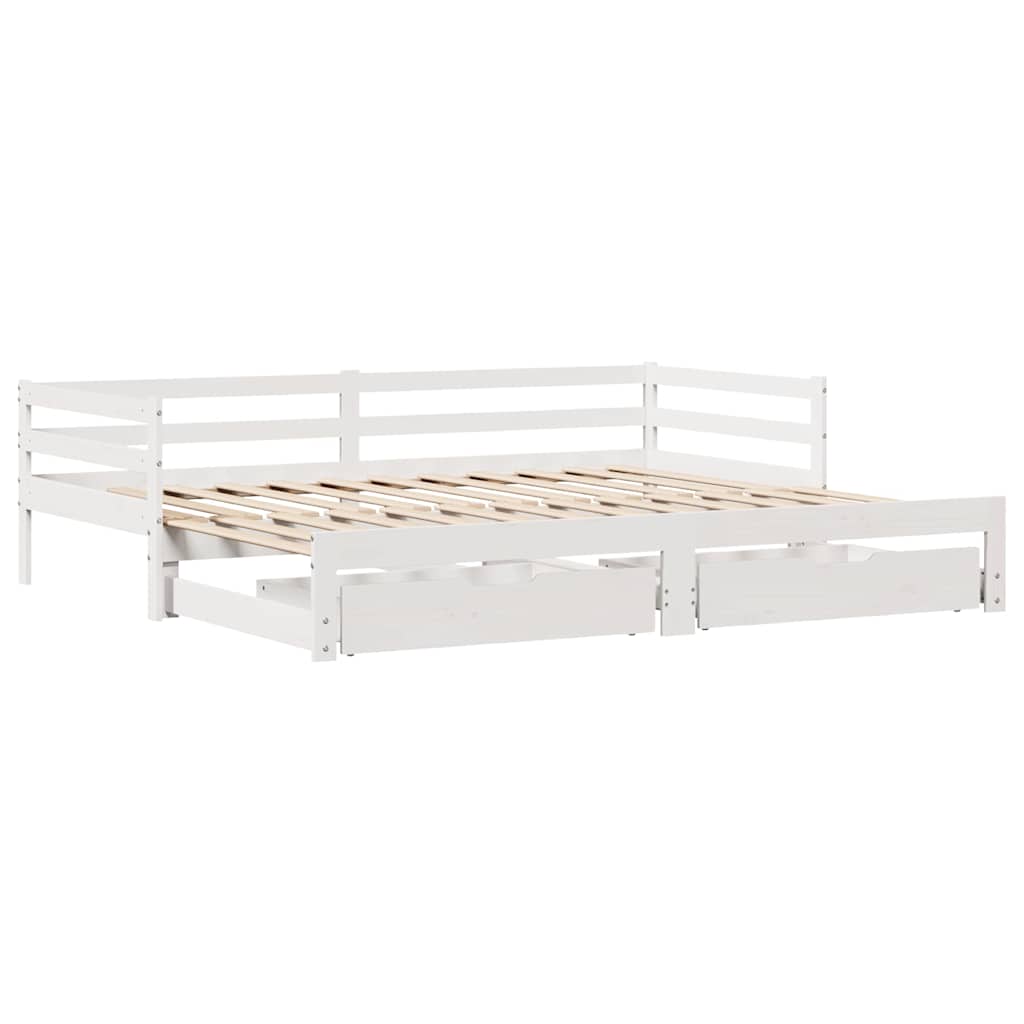 Καναπές Κρεβάτι Συρόμενος Χωρίς Στρώμα 90x190 εκ. & Συρτάρια