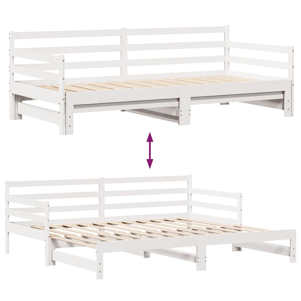 Καναπές Κρεβάτι Συρόμενος Χωρίς Στρώμα 90x200 εκ. & Συρτάρια - Pakobazaar