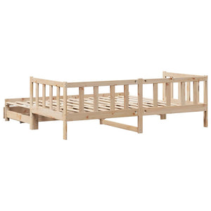 Καναπές Κρεβάτι Συρόμενος Χωρίς Στρώμα 90x190 εκ. & Συρτάρια - Pakobazaar