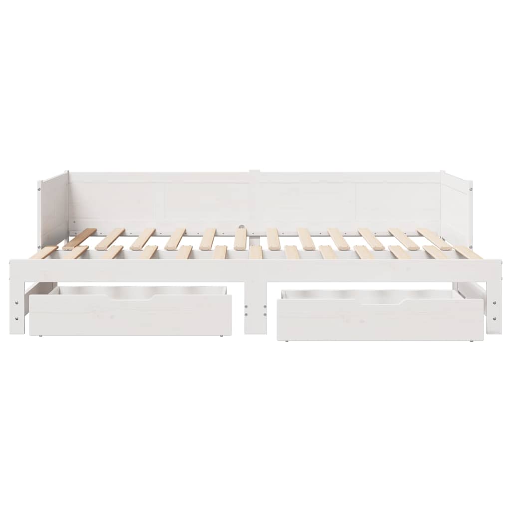 Καναπές Κρεβάτι Συρόμενος Χωρίς Στρώμα 90x190 εκ. & Συρτάρια