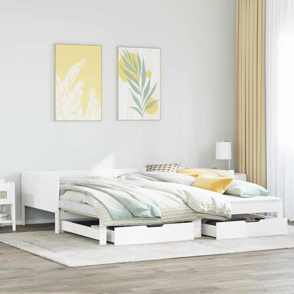 Καναπές Κρεβάτι Συρόμενος Χωρίς Στρώμα 90x190 εκ. & Συρτάρια