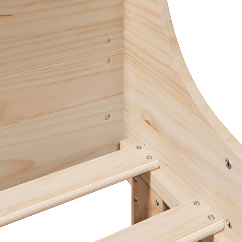 Σκελετός Κρεβατιού Χωρίς Στρώμα 160x200 εκ Μασίφ Ξύλο Πεύκου