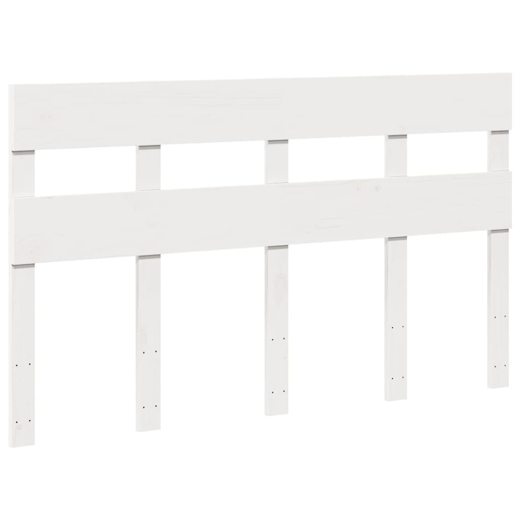 Σκελετός Κρεβ. Χωρίς Στρώμα Λευκό 135x190 εκ Μασίφ Πεύκο