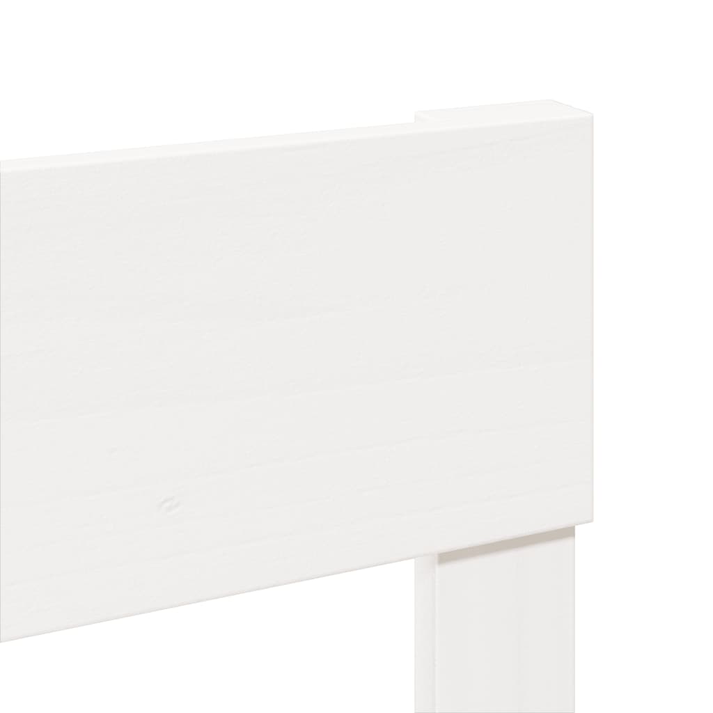 Σκελετός Κρεβ. Χωρίς Στρώμα Λευκό 135x190 εκ Μασίφ Πεύκο