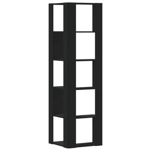Βιβλιοθήκη Γωνιακή 5 Επ. Μαύρο 50x50x179 εκ Επεξ. Ξύλο - Pakobazaar