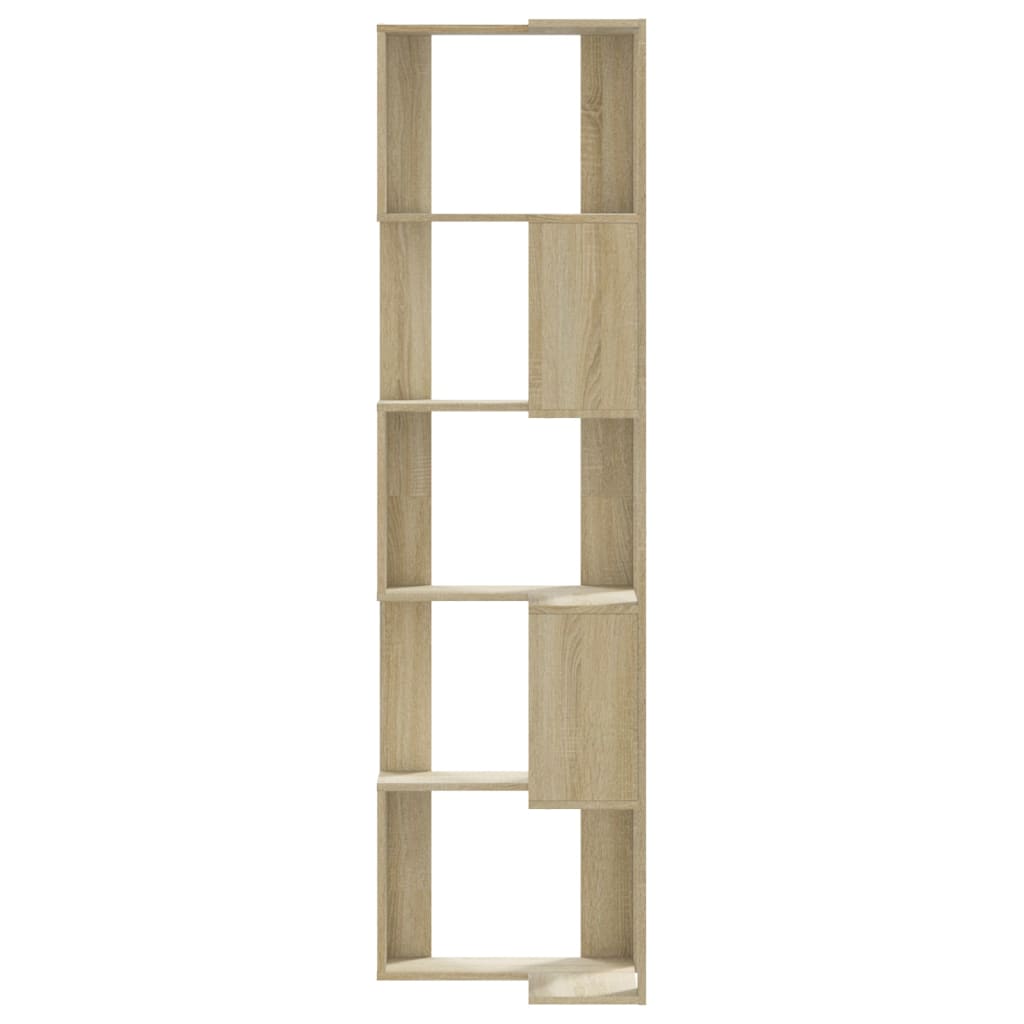 Βιβλιοθήκη Γωνιακή 5 Επ. Sonoma Δρυς 50x50x179 εκ Επεξ. Ξύλο - Pakobazaar