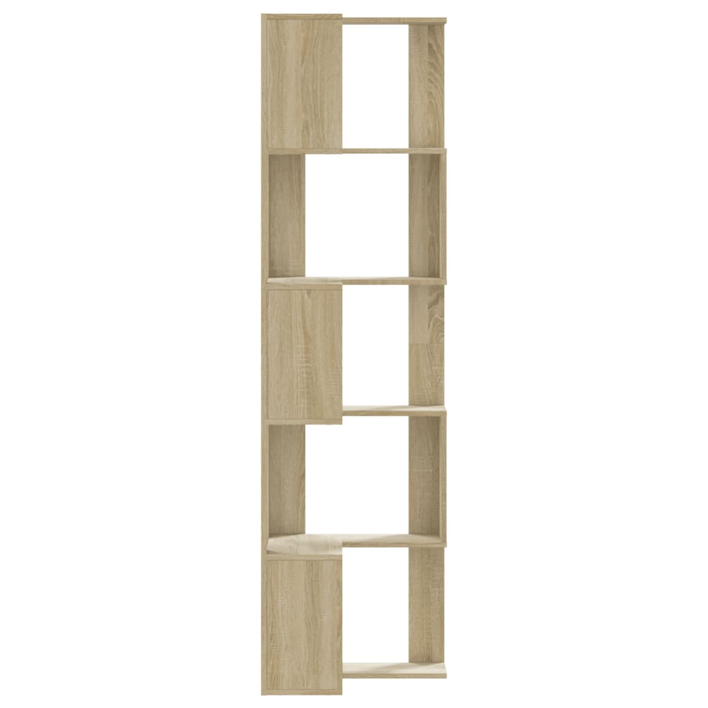 Βιβλιοθήκη Γωνιακή 5 Επ. Sonoma Δρυς 50x50x179 εκ Επεξ. Ξύλο - Pakobazaar
