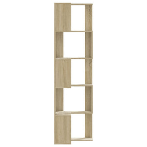 Βιβλιοθήκη Γωνιακή 5 Επ. Sonoma Δρυς 50x50x179 εκ Επεξ. Ξύλο - Pakobazaar
