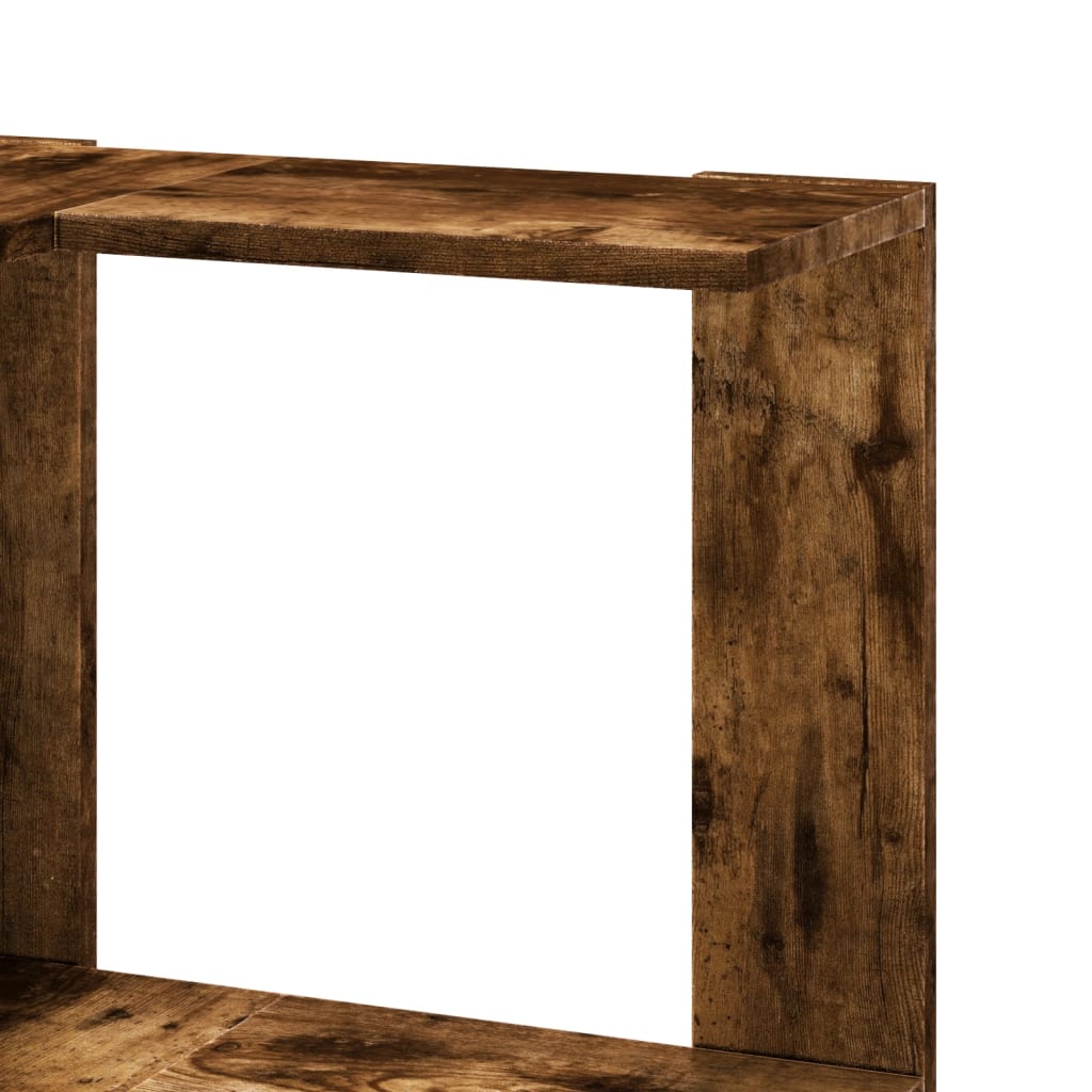 Βιβλιοθήκη Γωνιακή 5 Επ. Καπνιστή Δρυς 50x50x179 εκ Επεξ. Ξύλο - Pakobazaar