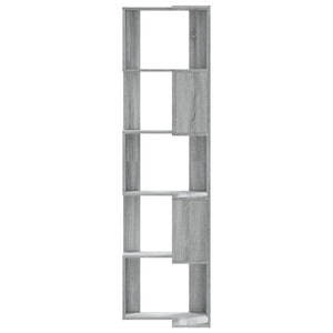 Βιβλιοθήκη Γωνιακή 5 Επ. Γκρι Sonoma 50x50x179 εκ Επεξ. Ξύλο - Pakobazaar