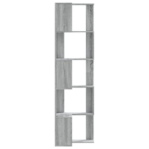 Βιβλιοθήκη Γωνιακή 5 Επ. Γκρι Sonoma 50x50x179 εκ Επεξ. Ξύλο - Pakobazaar