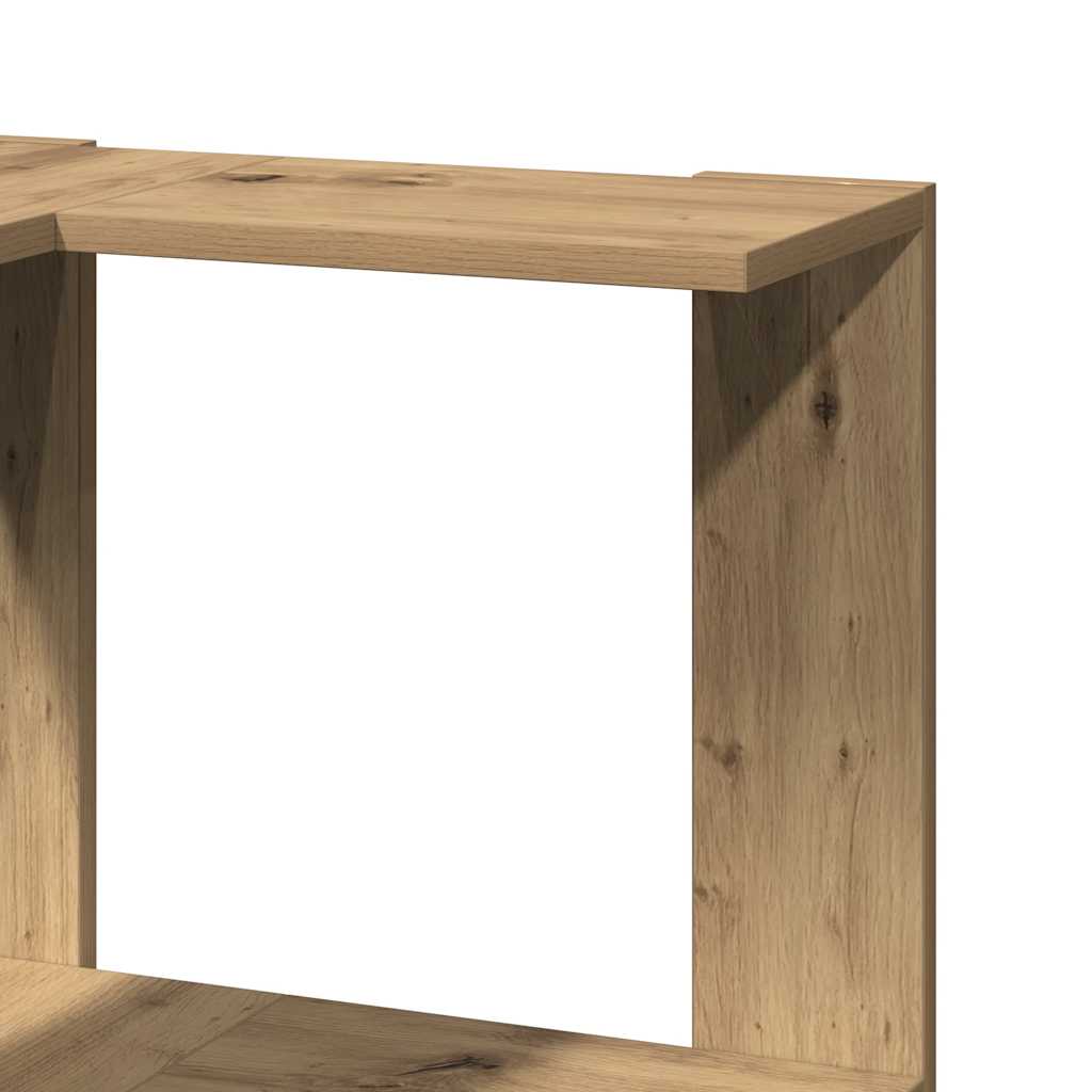 Βιβλιοθήκη Γωνιακή 5 Επ. Αρτισιανή Δρυς 50x50x179 εκ Επεξ. Ξύλο - Pakobazaar